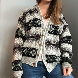 Vintage 80’s/90’s sweater cardigan Fluid sz L